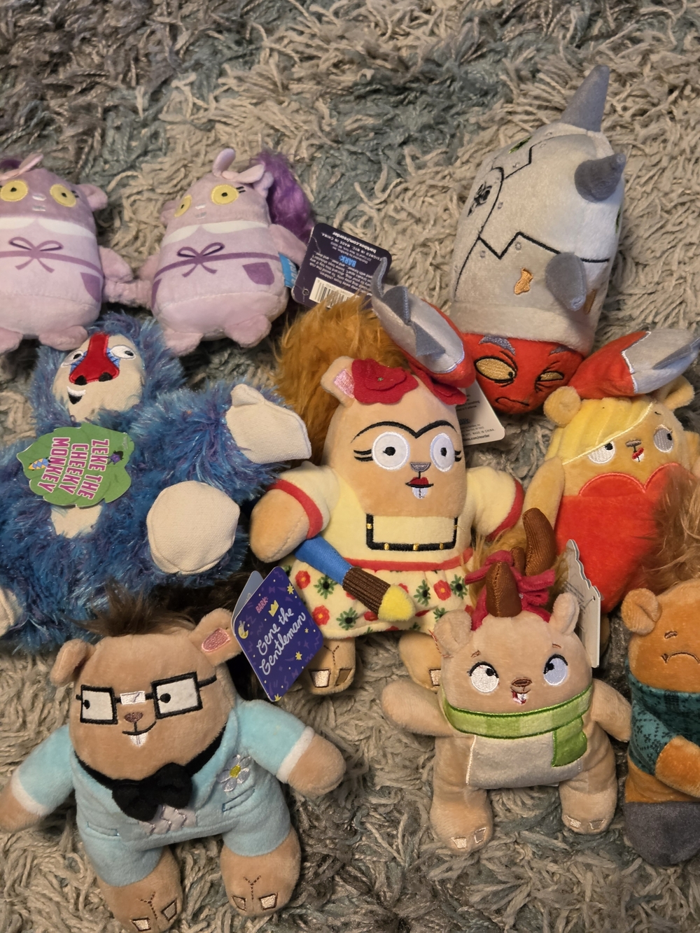 Holiday Plush Dog Toy Set - Multicolor Plush Characters